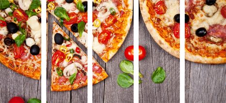 TABLOU 5-PIESE PIZZA - TABLOURI BĂUTURI ȘI MÂNCARE - TABLOURI