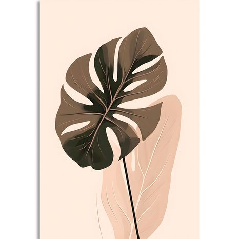 WANDBILD ABSTRAKTE BOTANISCHE FORMEN MONSTERA - WANDBILDER ABSTRAKTE FORMEN - BILDER