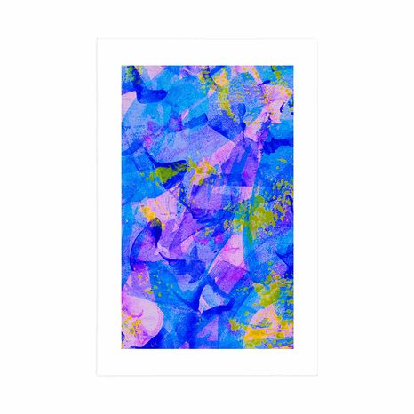 AFFICHE AVEC PASSE-PARTOUT – ART ABSTRAIT PASTEL - ABSTRAIT ET À MOTIFS - AFFICHES