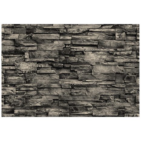 SELBSTKLEBENDE FOTOTAPETE STEINWAND IN BRAUNTÖNEN - SELBSTKLEBENDE TAPETEN - TAPETEN