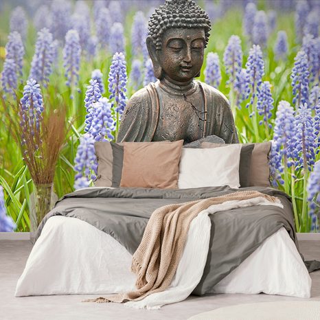 FOTÓTAPÉTA JIN ÉS JANG SZIMBÓLUM BUDDHA KEZÉBEN - FENG SHUI TAPÉTÁK - TAPÉTÁK