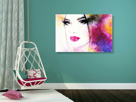 КАРТИНА НА ПЛАТНО – МОДЕРЕН ЖЕНСКИ ПОРТРЕТ - КАРТИНИ НА ЖЕНА - КАРТИНИ