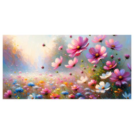 WANDBILD FRÜHLINGSPARADIES - WANDBILDER FELDER UND WIESEN - BILDER