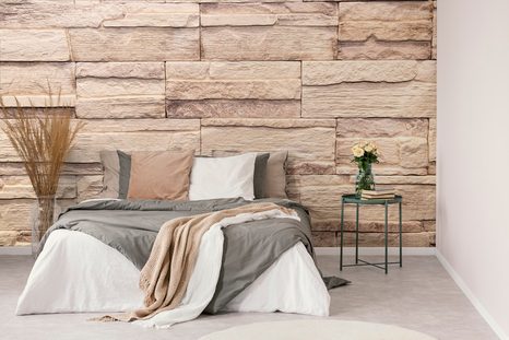 CARTA DA PARATI – PIETRA BEIGE ELEGANTE - CARTA DA PARATI IMITAZIONE DI MATTONI, PIETRA E CEMENTO - CARTA DA PARATI