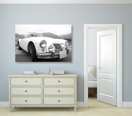 OBRAZ LUXUSNÍ VETERÁN V ČERNOBÍLÉM PROVEDENÍ - ČERNOBÍLÉ OBRAZY - OBRAZY