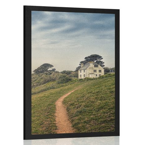 AFFICHE MAISON SUR UNE FALAISE - NATURE - AFFICHES