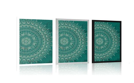 POSTER HANDGEMALTES MANDALA - FENG SHUI - POSTER