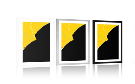 POSTER MIT PASSEPARTOUT ABSTRAKTION DES WEIBLICHEN KÖRPERS - MOTIVE AUS UNSERER WERKSTATT - POSTER