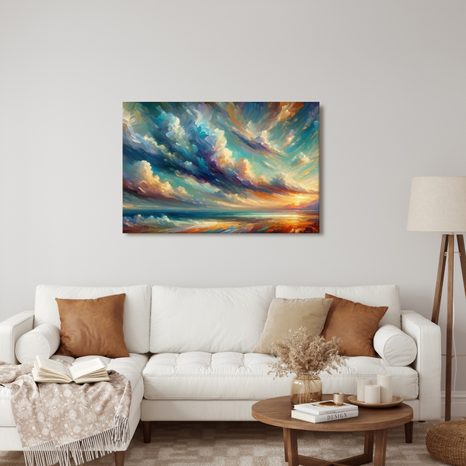 OBRAZ MOŘSKÉHO TICHA - OBRAZY VÝCHOD A ZÁPAD SLUNCE - OBRAZY