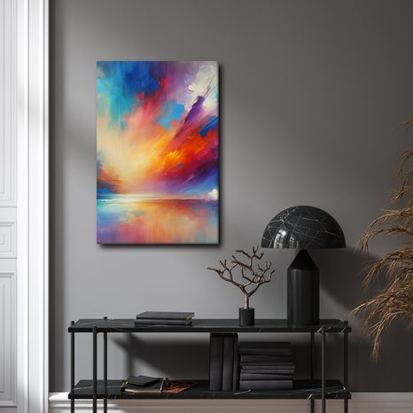 SLIKA MAVRIČNI ODTENKI SONČNEGA ZAHODA - ABSTRAKTNE SLIKE - SLIKE