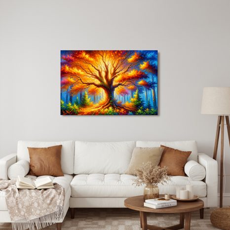 OBRAZ MAJESTÁTNÍ STROM ŽIVOTA V LESE - OBRAZY STROMY ŽIVOTA - OBRAZY