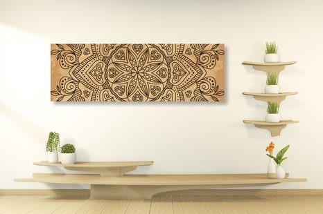 OBRAZ MANDALA SE STARODÁVNÝM NÁDECHEM - OBRAZY FENG SHUI - OBRAZY