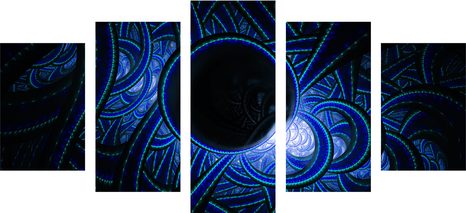 5-DIJELNA SLIKA TAJANSTVENI UZORCI - APSTRAKTNE SLIKE - SLIKE