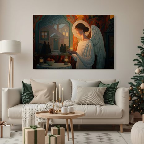 OBRAZ VÁNOČNÍ ANDĚLÍČEK - VÁNOČNÍ A ZIMNÍ OBRAZY - OBRAZY