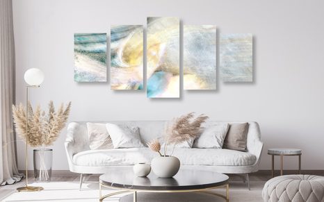 5-DÍLNÝ OBRAZ NEVŠEDNÍ ABSTRAKCE - ABSTRAKTNÍ OBRAZY - OBRAZY