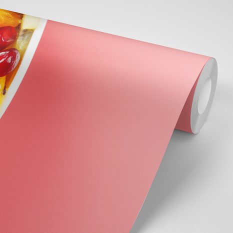 FOTOTAPETE SOMMERFRUCHTSALAT - TAPETEN MIT ESSEN UND GETRÄNKEN - TAPETEN