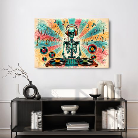 OBRAZ DISCO KOSTLIVEC S DESKAMI - OBRAZY DO STUDENTSKÉHO POKOJE - OBRAZY