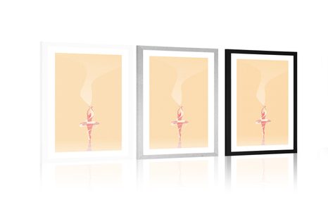 PLAKÁT S PASPARTOU BALETKA - MOTIVY Z NAŠÍ DÍLNY - PLAKÁTY