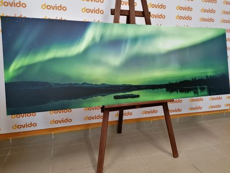 CANVAS PRINT NORTHERN LIGHTS - PICTURES OF NATURE AND LANDSCAPE - PICTURES