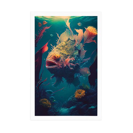 PLAKÁT SURREALISTICKÝ MOŘSKÝ ĎAS - PODMOŘSKÝ SVĚT - PLAKÁTY