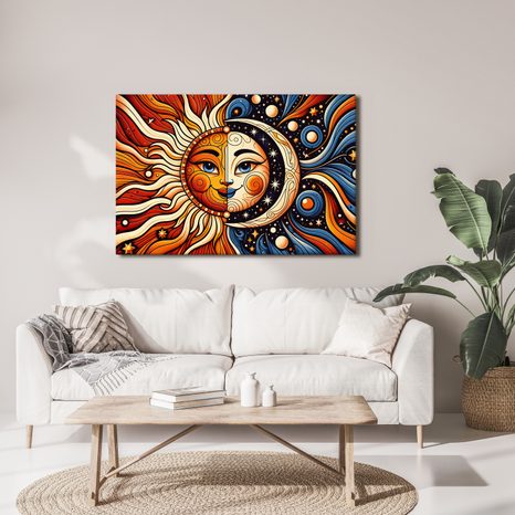 WANDBILD TAG UND NACHT - WANDBILDER MOND - BILDER