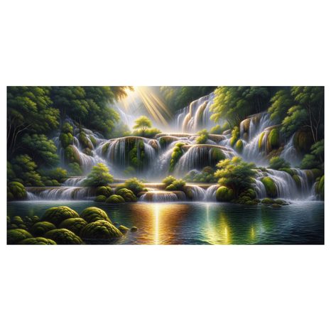 OBRAZ TŘPYTÍCÍ SE VODOPÁDY - OBRAZY VODOPÁD - OBRAZY
