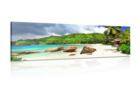 CANVAS PRINT TROPICAL SEYCHELLES - PICTURES OF NATURE AND LANDSCAPE - PICTURES