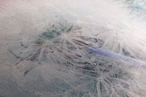 КАРТИНА НА ПЛАТНО – ГЛУХАРЧЕ С АБСТРАКТНИ ЕЛЕМЕНТИ - КАРТИНИ С ЦВЕТЯ - КАРТИНИ