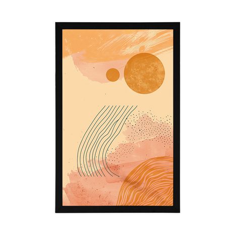 POSTER MODERNE MUSTER PEACH FUZZ - ABSTRAKTE FORMEN - POSTER