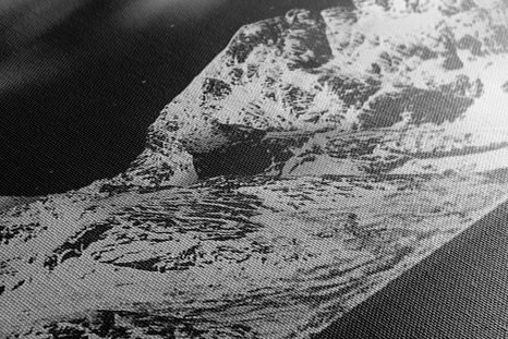 TABLEAU SUR TOILE – PAYSAGE NOCTURNE EN NORVÈGE EN NOIR ET BLANC - TABLEAUX EN NOIR ET BLANC - TABLEAUX