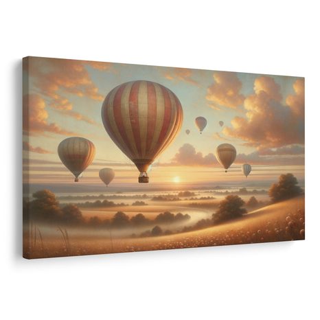 OBRAZ BALONY V PODVEČERNÍM TICHU - OBRAZY POLE A LOUKY - OBRAZY