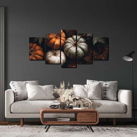 5-DÍLNÝ OBRAZ PODZIMNÍ DÝŇOVÁ SKLIZEŇ - OBRAZY ZÁTIŠÍ - OBRAZY