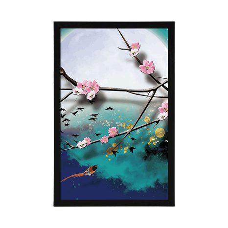 POSTER BAUMZWEIGE BEIM VOLLMOND - BLUMEN - POSTER