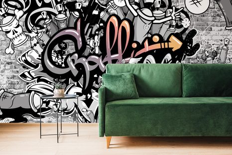 SAMOLEPÍCÍ TAPETA MODERNÍ GRAFFITI UMĚNÍ - SAMOLEPÍCÍ TAPETY - TAPETY