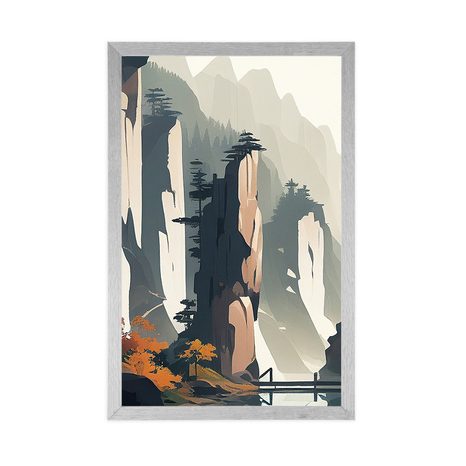 POSZTER A KÍNAI TIANZI HEGYRŐL. - HEGYET ÁBRÁZOLÓ POSZTEREK - POSZTEREK