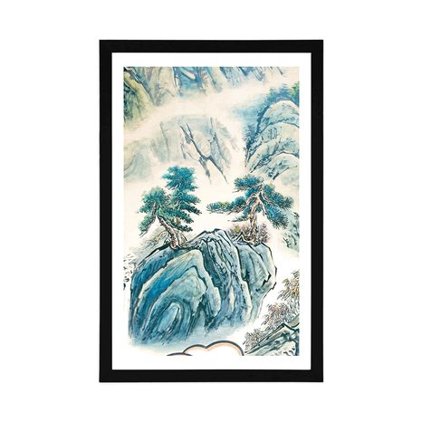 PLAKAT S PASPARTUOM KINESKI PEJZAŽ - PRIRODA - PLAKATI