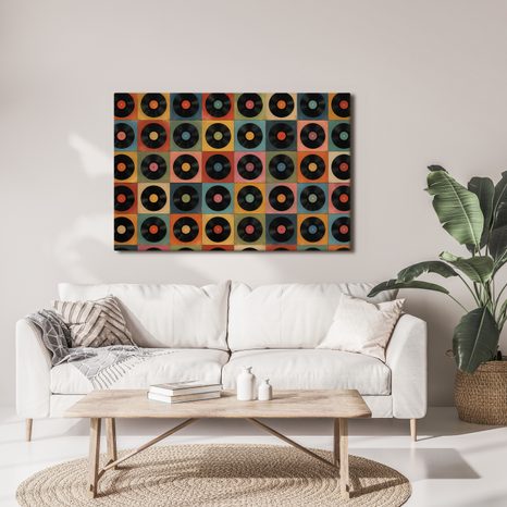 WANDBILD RETRO-VINYLPLATTEN - MUSIKBILDER - BILDER