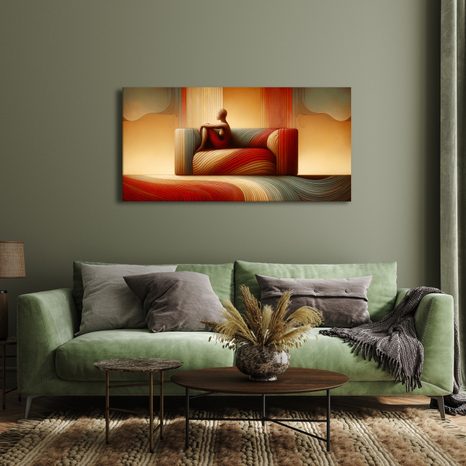 WANDBILD ABSTRAKTE HARMONIE DER LINIEN - ABSTRAKTE BILDER - BILDER