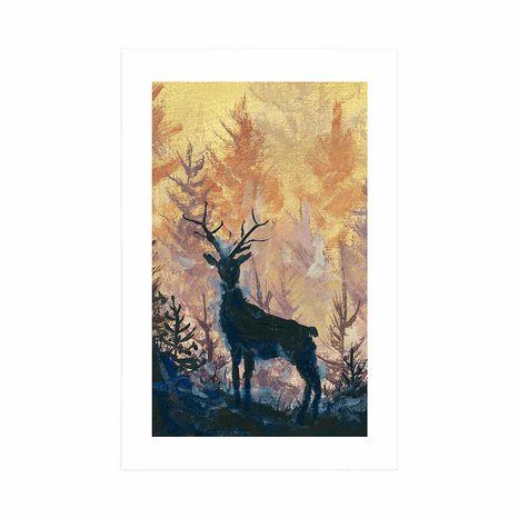 POSTER – PITTURA ARTISTICA DELLA FORESTA - ANIMALI - POSTER
