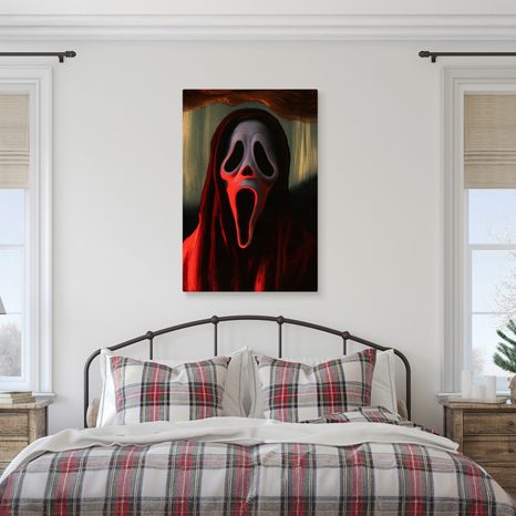 WANDBILD DUNKLE MASKE IM WALDSCHATTEN - HALLOWEEN- UND HORROR-BILDER - BILDER