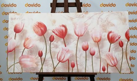 WANDBILD ALTROSA TULPEN - BILDER BLUMEN - BILDER