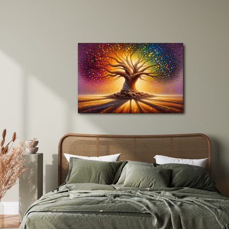 OBRAZ KOUZELNÝ STROM ŽIVOTA V BARVÁCH - OBRAZY STROMY ŽIVOTA - OBRAZY