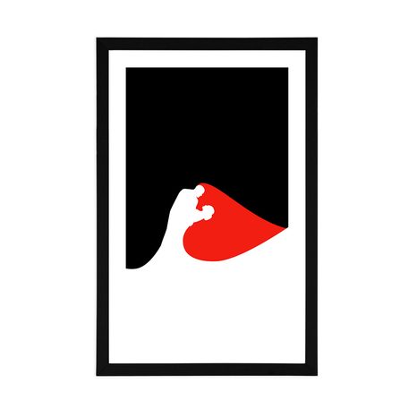 PLAGÁT S PASPARTOU ŠŤASTIE DVOCH ĽUDÍ - MOTÍVY Z NAŠEJ DIELNE - PLAGÁTY