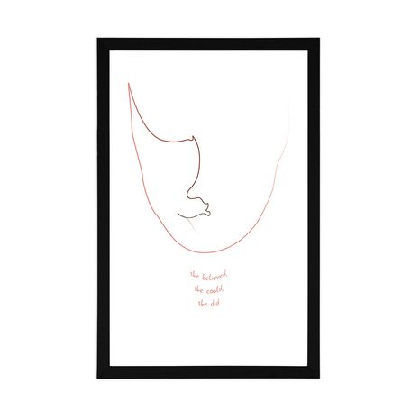 PLAKÁT S PASPARTOU MINIMALISMUS S NÁPISEM - MOTIVY Z NAŠÍ DÍLNY - PLAKÁTY