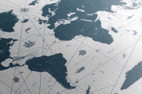 TABLOU HARTA ÎN DESIGN ALBASTRU - TABLOURI CU HĂRȚI - TABLOURI