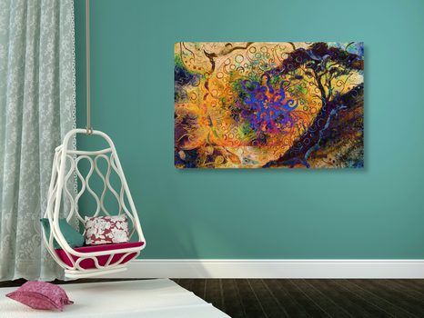 ΕΙΚΌΝΑ ΔΈΝΤΡΟ ΜΕ ΑΝΑΤΟΛΊΤΙΚΟ ΦΌΝΤΟ - ΠΊΝΑΚΕΣ ΦΕΝΓΚ ΣΟΎΙ - ΠΊΝΑΚΕΣ