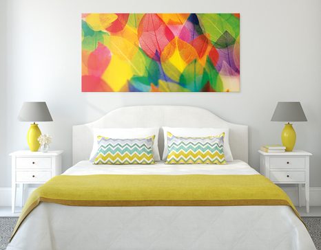 OBRAZ LIŚCIE W JESIENNYCH KOLORACH - OBRAZY PRZYRODY I KRAJOBRAZY - OBRAZY