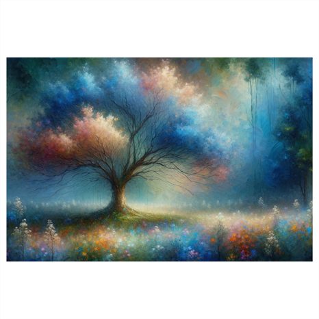 OBRAZ MAGICKÝ STROM ŽIVOTA V MLZE - OBRAZY STROMY ŽIVOTA - OBRAZY