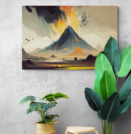 OBRAZ AKTIVNÍ SOPKA - OBRAZY HORY - OBRAZY