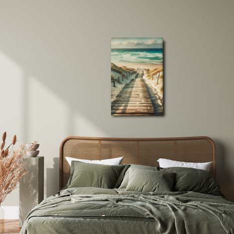 OBRAZ CESTA PŘES DUNY K MOŘI - OBRAZY MOŘE A PLÁŽ - OBRAZY